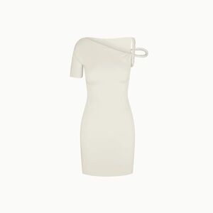 Elegant Cream One-Shoulder Mini Dress